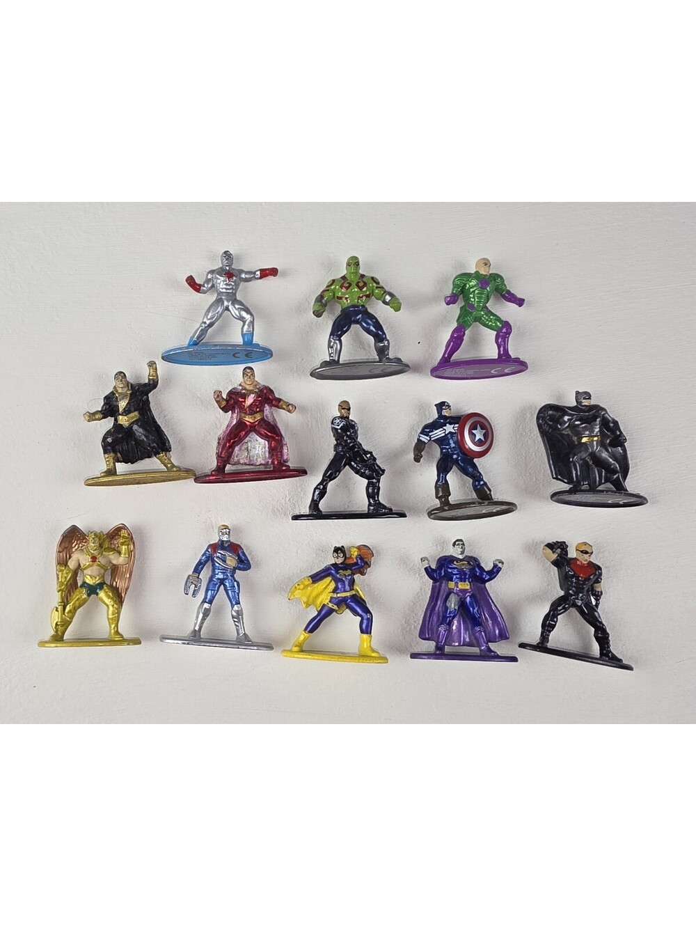 13 Jada Toys Nano Mini Metal Figs: DC Marvel Comics Mini Die-cast Figures Batman